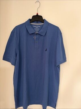 Nautica Men's Slate Blue Cotton Polo